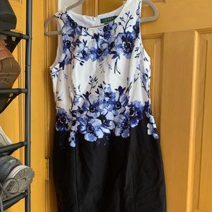 Blue floral Ralph Lauren shift dress